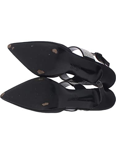 Nina Tenille - Women's Heeled Sandals Black Luster Satin - M080 #TOP6