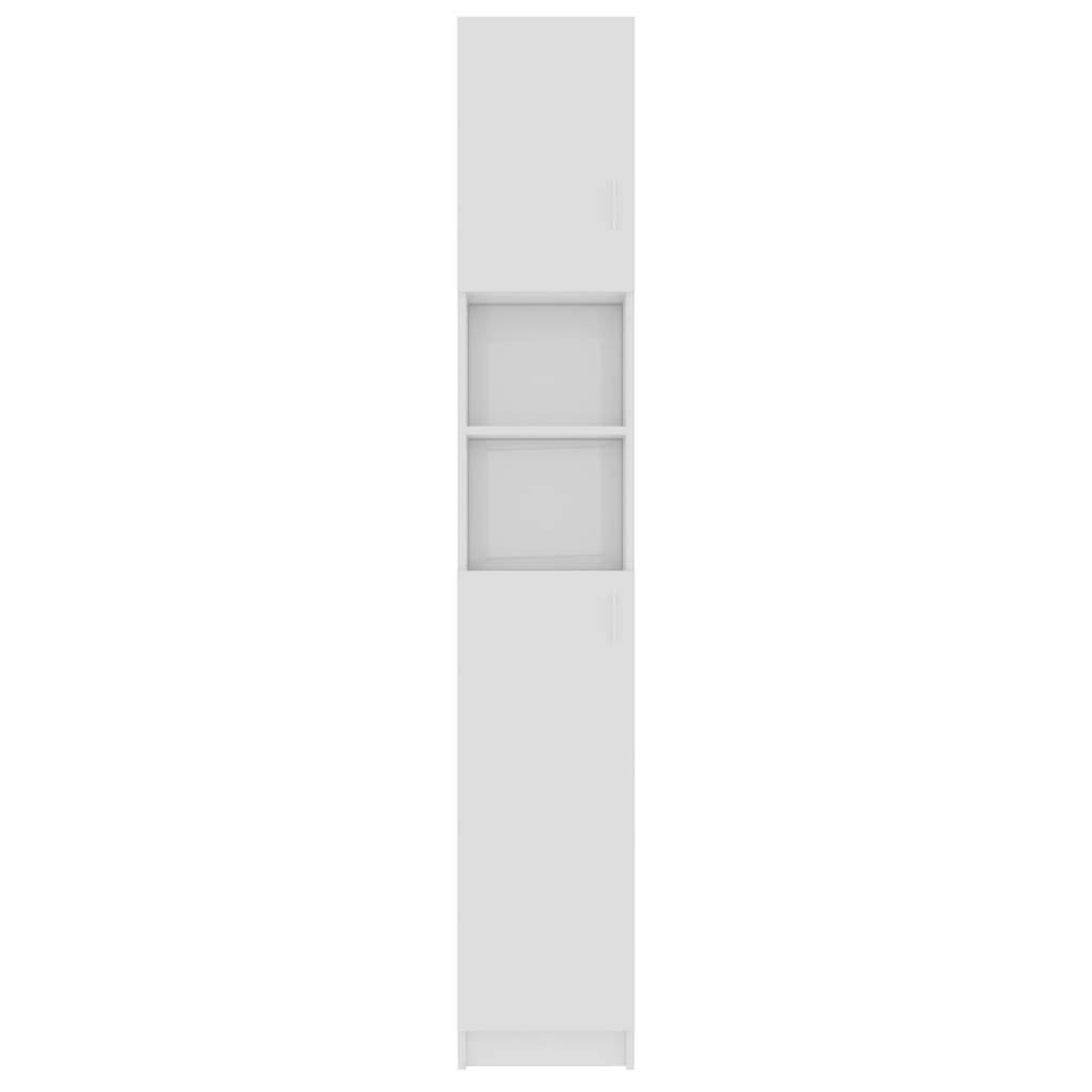 Mueble columna de baño con 4 estantes y 2 estantes abiertos, armario columna, para inodoro, oficina, sala de estar, 32 x 25,5 x 190 cm, color