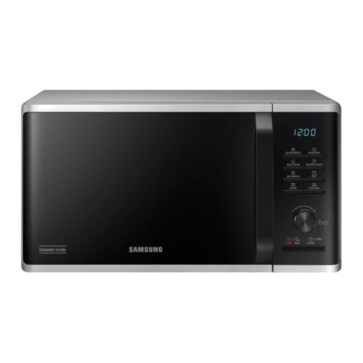 Samsung Forno a Microonde Grill Cottura Croccante MG23K3515CSE1 con Piatto Doratore incluso, Programmi Automatici, Quick Defrost, Capacità: 23L, Colore: Silver, LxAxP: 48,9 x 27,5 x 39,2 cm