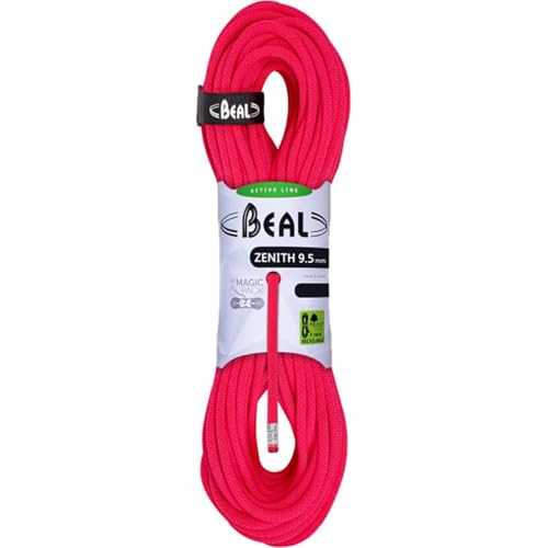 unisex Beal Zenith 9.5MM 80M - Corda da arrampicata, misura 80 m, colore: Rosa solido