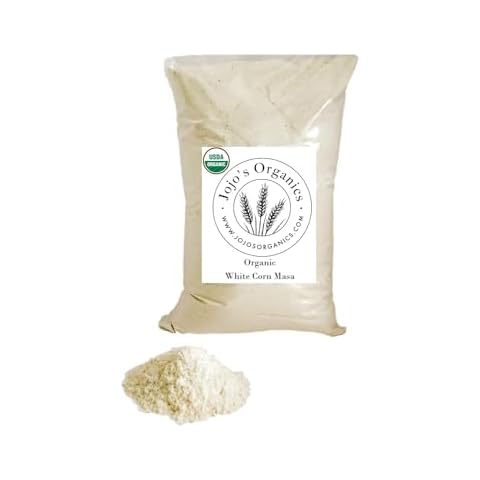 Jo Jo's Organics Non-GMO Masa Harina | White Corn Masa Flour | 4 lbs (Pounds) | Great for Tortillas Tamales Gorditas Cover