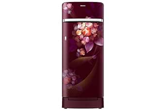 Samsung 215 L, 4 Star, Digital Inverter, Direct-Cool Single Door Refrigerator (RR23H2H34HT/HL, Red, Hydrangea Plum, Base Stand Drawer, Single Touch Defrost, 2026 Model)