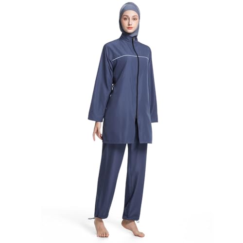 Generisch Burkini Damen Muslim - muslimische Badeanzug Damen 3-teilig mit bescheidener und vollständiger Bedeckung - Burkini Damen - borkini mit Hijab