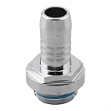 Valixirant Messing G1/4 Gewinde Barb Fitting PC Kühlung - Zwei-Pagoden-Schlauchverbinder mit Verchromung, Silikondichtring, 8–14 mm OD Kompatibilität, 27 mm Länge (9 mm)