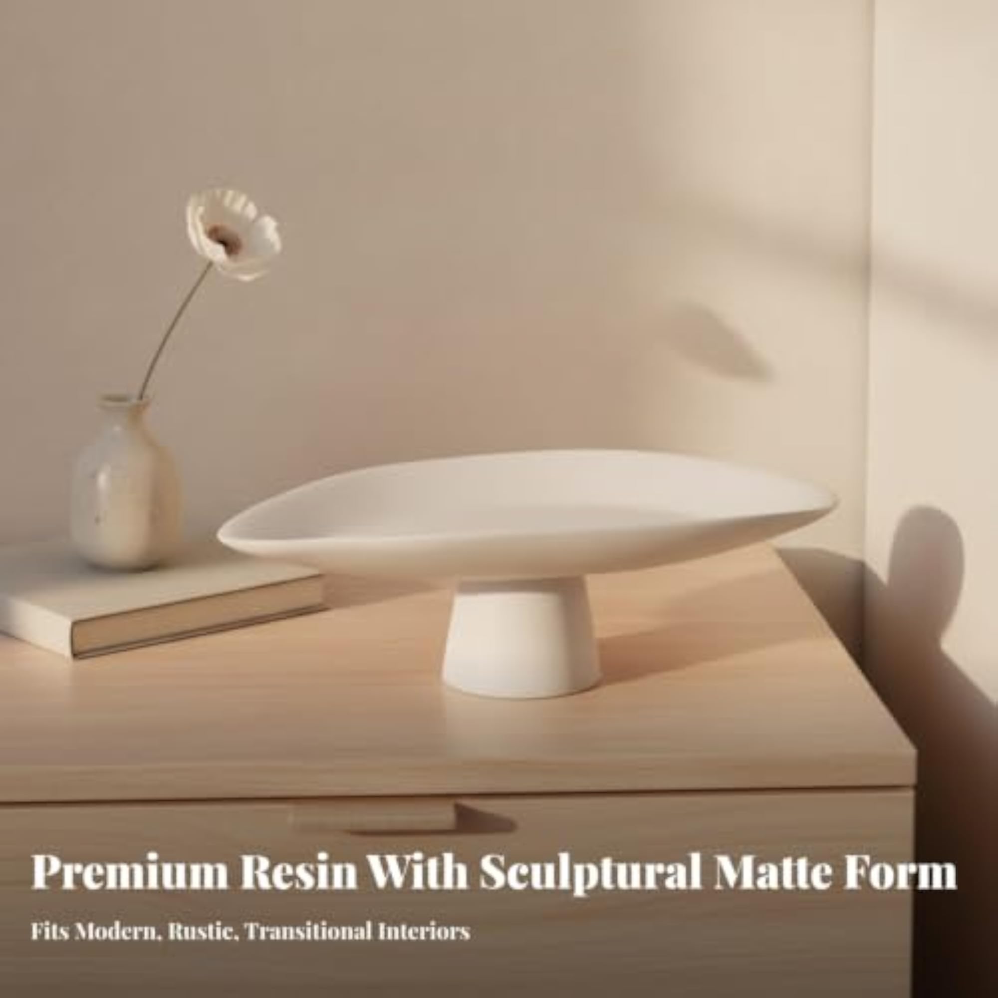 Modern Oval Pedestal Tray for Tabletop Display