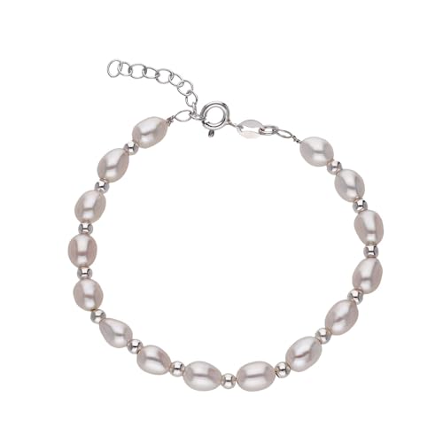 Pulsera Perlas Cultivadas y bolas de Plata de Ley 925 - Joyas para Mujer - Hecho...