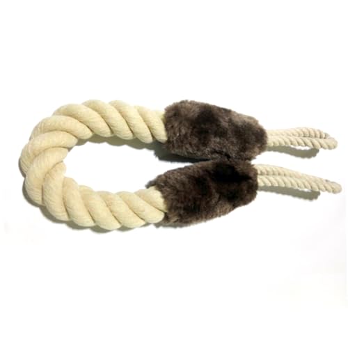 NUOBESTY 2pièces Corde De Butée De Porte Décorative Anti-Collision pour Poignées De Porte Claquantes avec Extrémités Pelucheuses Marron Résistante Aux Morsures Usure