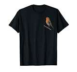Rotkehlchen Vogel Zeichnung Biologe Ornithologe Tierfreund T-Shirt