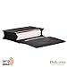 DiLoro Leather Wallets for Men and Women Small Travel Bifold Card Holder Full Grain Black Nappa Leather