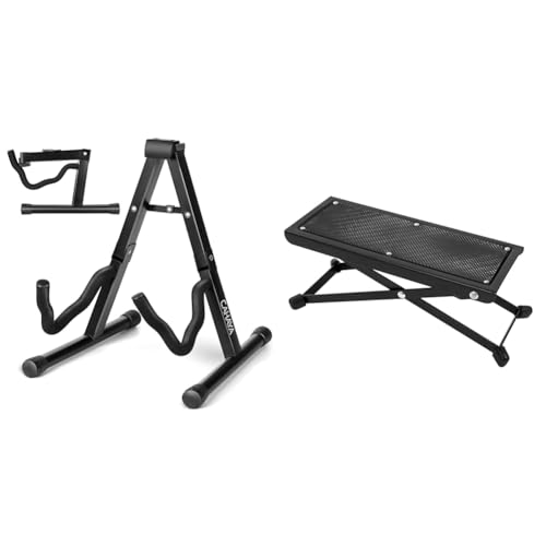 Support de guitare stable CAHAYA et repose-pieds CASCHA pour éviter le mal de dos