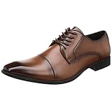 [神戸リベラル] LIBERAL ビジネスシューズ 外羽根 ストレートチップ LB209 (25.0, ブラウン)