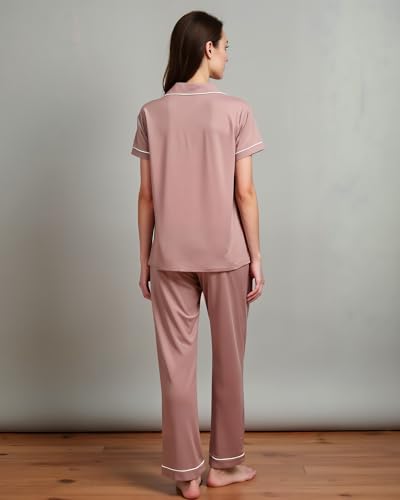 Image of BORN Pajamas for Women Set Button Down, 2 Piece Pajama Sets, Soft Womens Pajama Sets