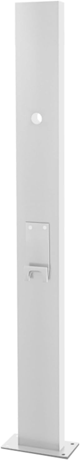 Outdoor Electric Vehicle Charging Station Stand, Heavy-Duty Floor Mount with Cable Hook, Compatible with Most EV Chargers, Durable Black Base, Ideal for Home Use