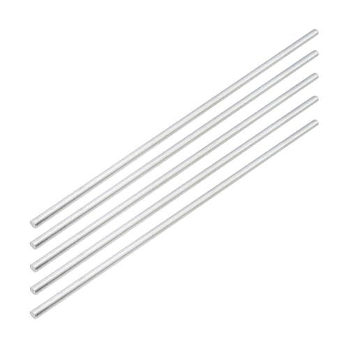 304 Stainless Steel Round Rod 5Pcs, D 1/4