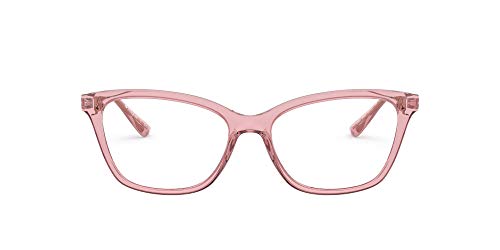 Vogue Eyewear Women's VO5285 Cat Eye Prescription Eyeglass Frames, Transparent Pink/Demo Lens, 51 mm