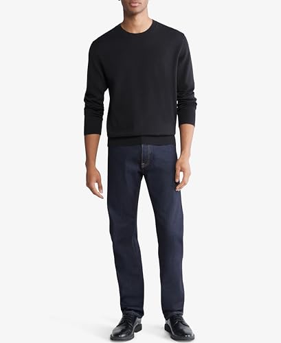 Calvin Klein Men's Supima Cotton Solid Monogram Logo Sweater4