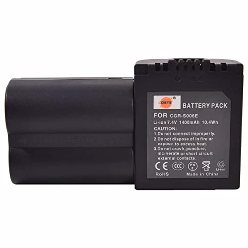 DSTE - Batería de Repuesto para Panasonic CGR-S006E Lumix DMC-FZ30 DMC-FZ50 DMC-FZ28 DMC-FZ18...