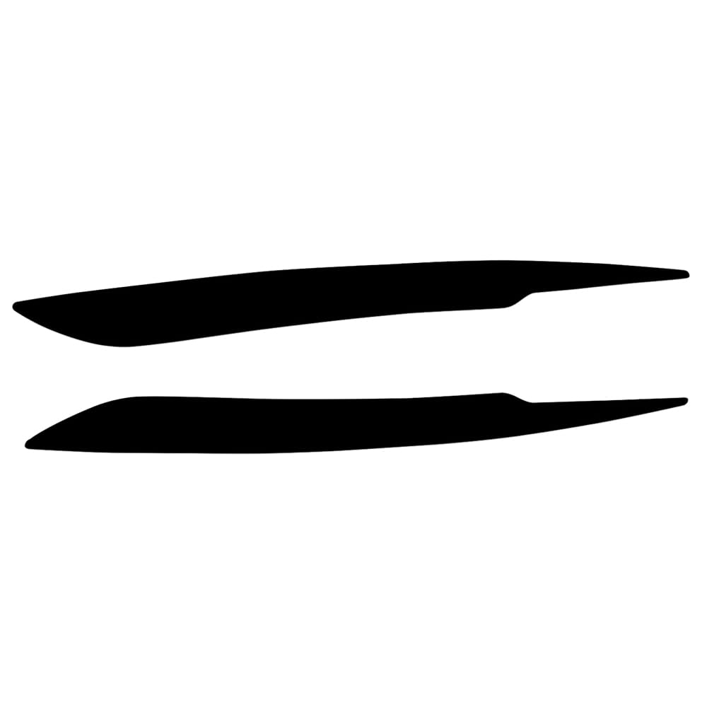 Riloer Embellecedores para cejas y párpados compatible con Audi A4 B7 S4 2006-2007, plástico negro brillante, 430 x 37 mm, 2 unidades