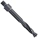 Precision Twist TS52 High Speed Steel Threaded Shank (Long Length) Drill Bit, Black Oxide Finish, Threaded Shank, Spiral Flute, 135 Degree Point Angle, 21