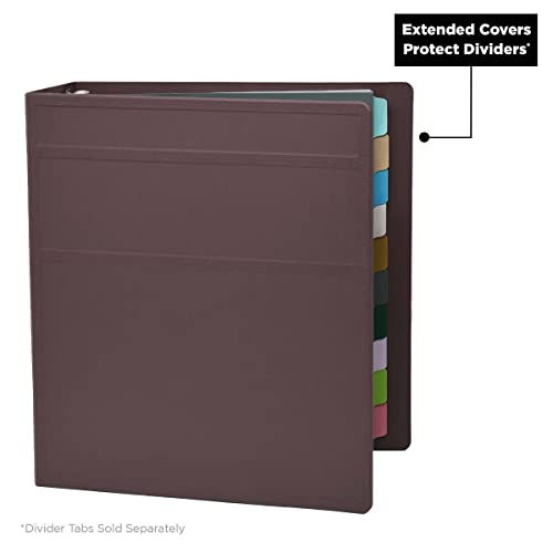 Carstens 3- Inch Heavy Duty 3-Ring Binder - Side Opening, Plum #TOP4