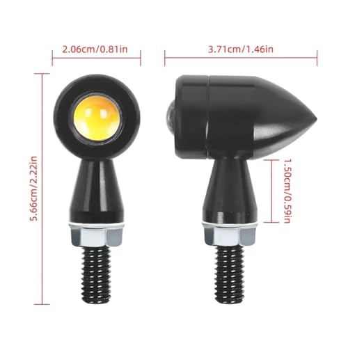 Feu arrière LED jaune pour plaque d'immatriculation de moto style Eagle Eye - 7