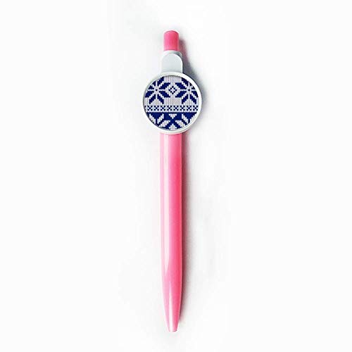 Stylo à bille rétractable flocon de neige bleu DIYthinker pour écriture