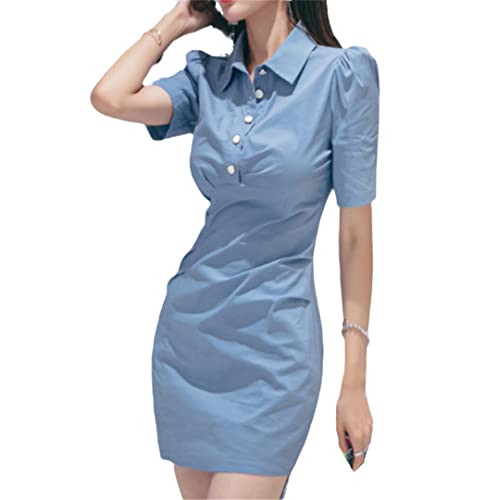 Robe polo Haitpant bleu ciel pour rester fraîche et élégante