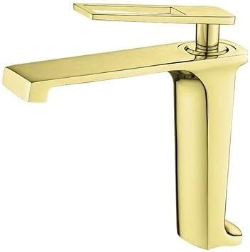 Robinet de lavabo doré en finition or chic pour une salle de bains élégante