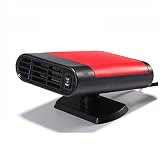 Auto Heizlüfter,auto Innenraumheizung,Elektrische Kfz-Zusatzheizung,12V 150W Auto Heizung und Kühlventilator 2-in-1 Tragbar Windschutzscheiben Defroster Demister - Rot