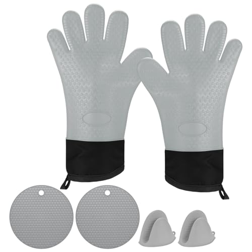 Gants de four en silicone résistant chaleur et dessous de plat - 2