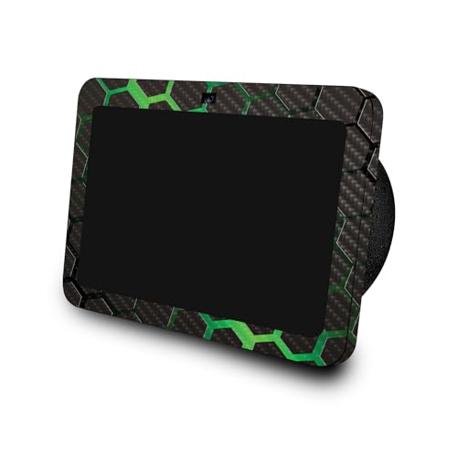 Image of Carbon Fiber Skin Compatible with Amazon Echo Show 8 (3rd Gen, 2023) - Green Hex - Premium 3M Vinyl Protective Wrap Decal Cover - Easy to Apply | Crafted in The USA by MightySkins