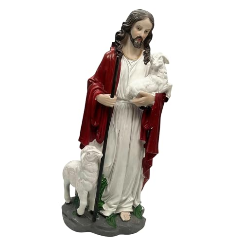 Figurine du bon berger symbole de paix, statuette décorative pour le foyer - 8