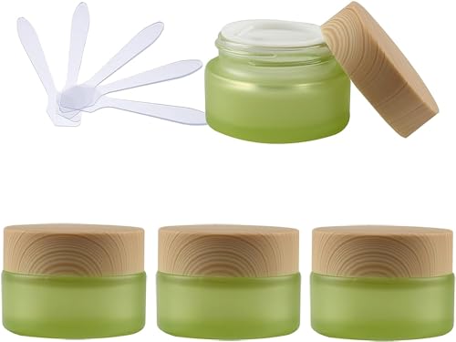Bouteilles cosmétiques en verre pour voyage pots 50ml avec spatules