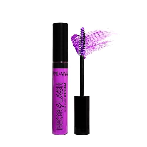 MockTota Neon Glow Mascara - UV-aktive wasserfeste Wimperntusche, hypoallergen & vegan, 6 Neonfarben für Party-Make-up, Karneval, Festivals