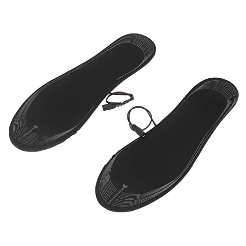 Heated Insoles, 1 Pair Electric Heated Insole Warm Keeping Lightweight USB Charging No Smell EVA Electrical Heated Insole 5V for Hiking Camping