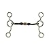 Metalab Stainless Steel Junior Cow Horse Roller Dog Bone Gag Bit - Stainless Steel - 5 3/8"