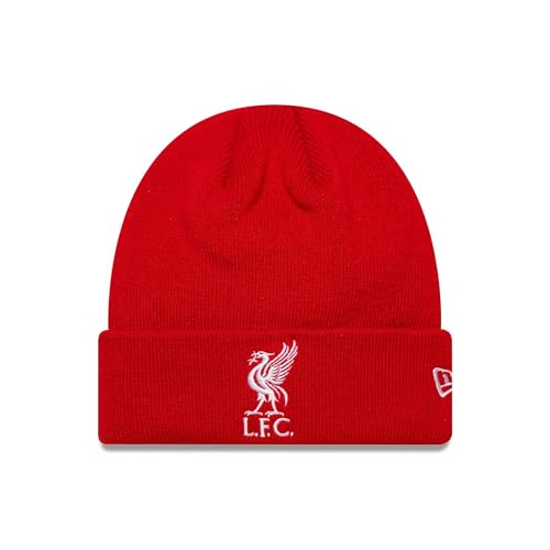 New Era Liverpool FC Gorro Gorro de Invierno cálido Logotipo del Equipo fútbol Premier League Rojo