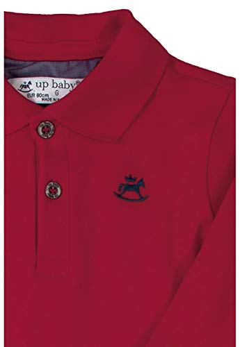 Camisa polo Polo Manga Longa Suedine, Up Baby, Meninos, Bordo, 6