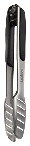 Enders® Grillzange mit Lock Funktion,aus Edelstahl, sicherer und rutschfester Halt im Griffbereich, mit Lock-Funktion, komfortables Arbeiten am Grill, Grillzubehör, ca. L 35cm #8782