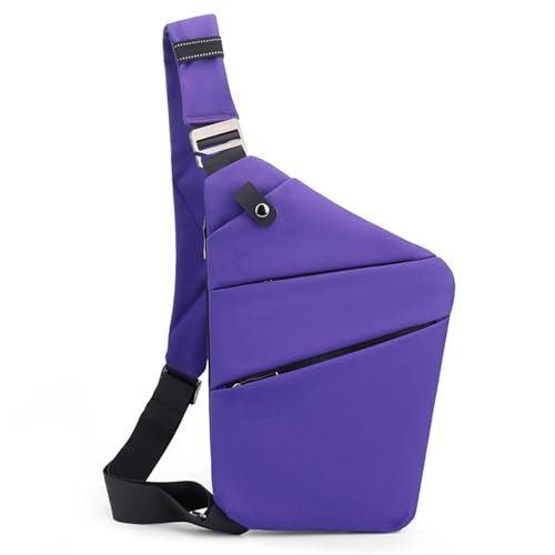 Image of Anti Theft Crossbody Bags for Women, Shoulder Bag Anti-theft Design for Travel, Sport (Violet Blue - Left Shoulder)