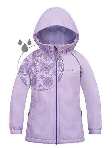 Therm Girls Rain Jacket - Lined Kids Raincoat W Magic Pattern - Lightweight Coat (Lavender Purple, 3T) #TOP7
