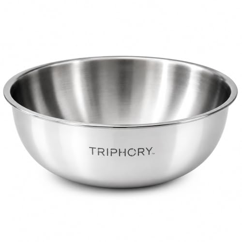 Image of Triply Stainless Steel Tasla 22 cm 2L | 2.5mm Thick Extra Deep Triply Kadai | Heavy Induction Base Cooking Tasla | Gas & Induction Compatible
