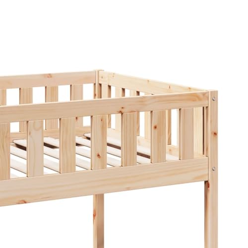 Vidaxl Letto Per Bambini Senza Materasso 75X190 Cm Legno Massello Pino, Letto A Soppalco Con Scala, Letto A Castello Singolo, Struttura Letto A Soppalco - 4