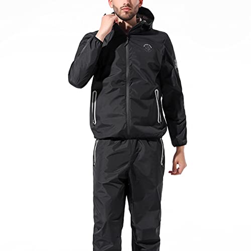 Traje sauna para hombre talla L en color gris con cremallera frontal 5