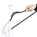 Yaheetech 100 Pack Non Slip Velvet Hangers Heavy Duty Flocked Coat Suit Hangers Space Saving Clothes Racks with 360° Swivel Hook, Gray