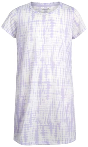 Rene Rofe Girls' Pajamas - Short Sleeve Sleep Shirt Nightgown (2 Pack), Size 14/16, Lavender Dream #TOP5