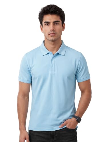 Image of Beyoung Imported Poly Regular Fit Solid Polo Tshirt for Men | Collar Tshirt | Half Sleeves | Solid Casual T-Shirt