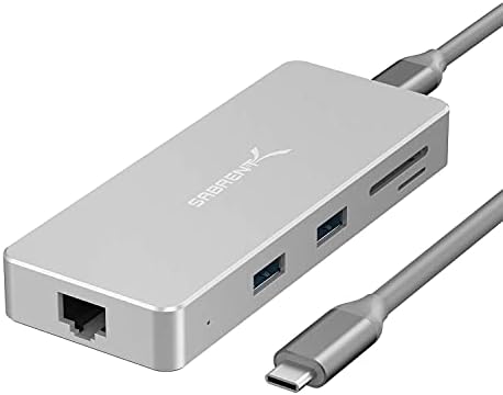 Sabrent 9 in 1 USB-C HUB Win-Mac/Card-Reader/HDMI/4 USB Ports/Ethernet/PD (HB-UHPN)
