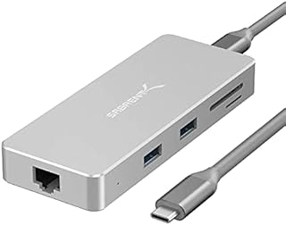Sabrent 9 in 1 USB-C HUB Win-Mac/Card-Reader/HDMI/4 USB Ports/Ethernet/PD (HB-UHPN)