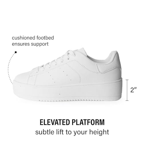 J. Adams Hero Platform Sneakers for Women - Casual Lace Up Fashion Tennis Shoes2